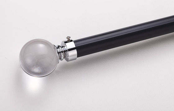 良い価格 aluminum material silent to slide curtain rod with crystal end cap オンライン