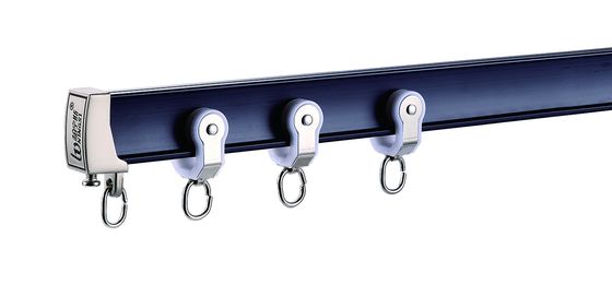 良い価格 Silent Sealing Curtain Tracks Black Aluminum Curtain Accessories Rails For Curved Windows オンライン