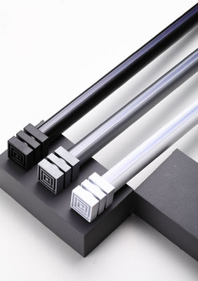 良い価格 Thickened mute aluminum alloy bracket side perforated curtain track single pole double pole オンライン